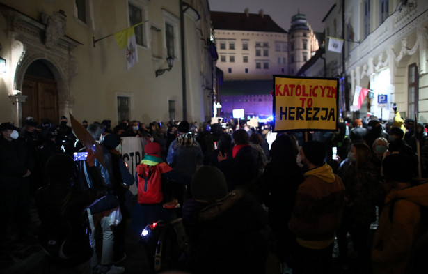 Protest w Krakowie