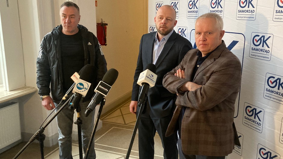 Od lewej Arkadiusz Lewandowski, Patryk Wild i Dariusz Stasiak