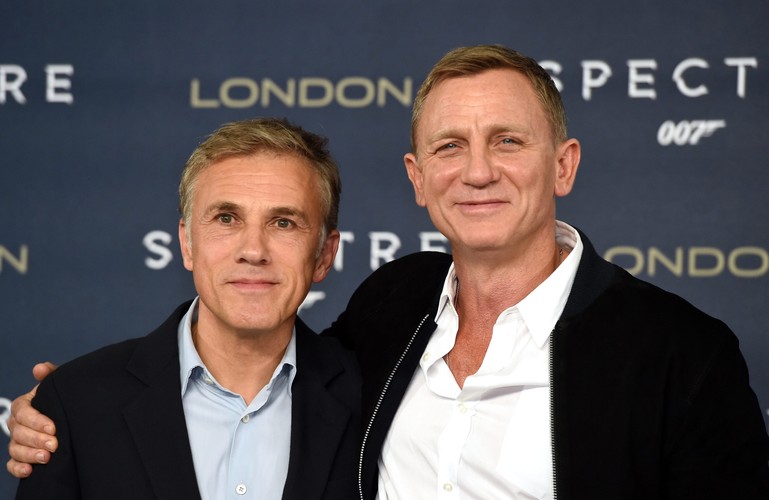 Christoph Waltz i Daniel Craig podczas spotkania z dziennikarzami