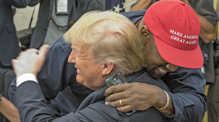 Donald Trump szerint érdekes lehet, ha Kanye West is indul az elnökválasztáson / Fotó: Northfoto