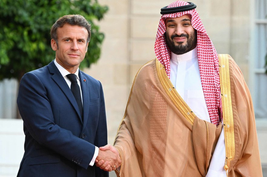 Emmanuel Macron i Mohammed bin Salman