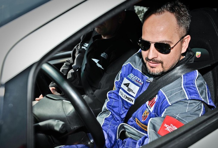 Agustin Egurrola skupiony przed konkursem ABARTH CHALLENGE