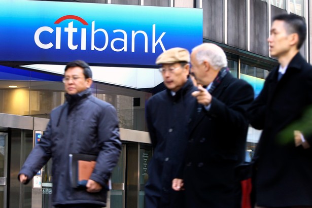 Przed siedzibą Citigroup w Nowym Jorku