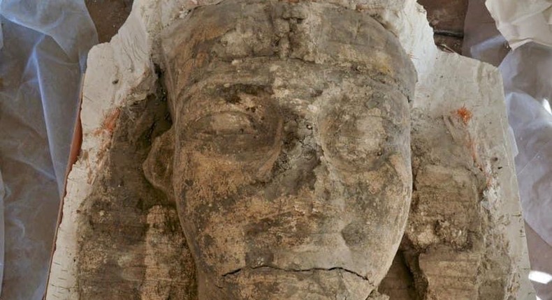 Two large sphinx statues were discovered during the restoration of a temple in Luxor, Egypt.