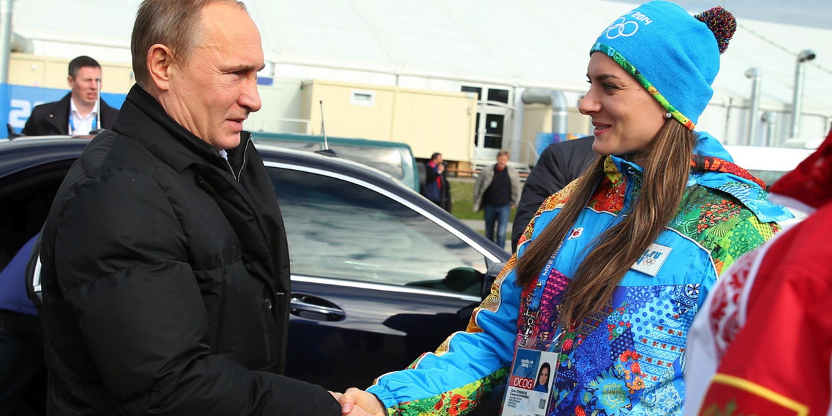 Władimir Putin i Jelena Isinbajewa, 2008 r.