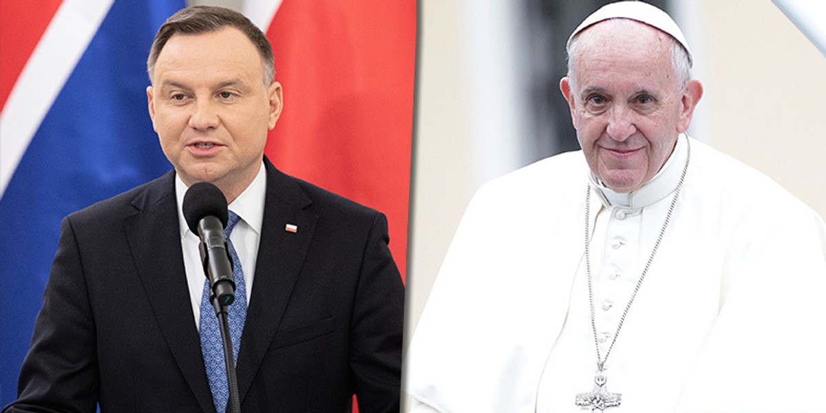 Andrzej Duda rozmawia przez telefon z papieżem ...