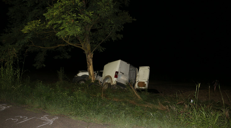 A baleset során a 39 éves balatonszabadi sofőr olyan súlyos sérüléseket szenvedett, hogy a helyszínen életét vesztette /Fotó: police.hu 