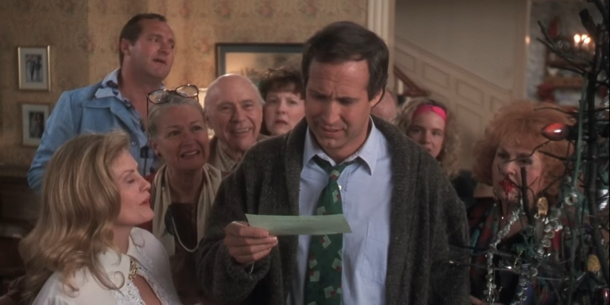 Clark Griswold z filmu "WKZ: Witaj, Święty Mikołaju" nie był zadowolony ze swojego świątecznego bonusu