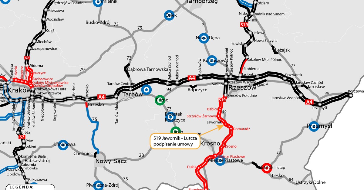  Via Carpatia. Jest umowa na budowę kolejnego odcinka drogi S19 MAPA