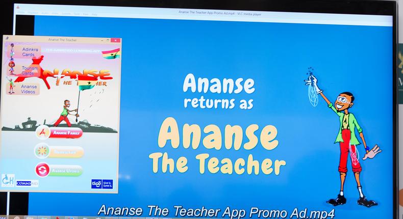 Ananse The Teacher, an app teaching children science and technology with a Ghanaian fairy tale character 