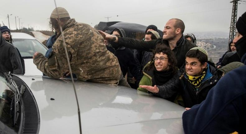 Several hundred young Jewish protesters occupied Amona in an attempt to prevent a forced evacuation