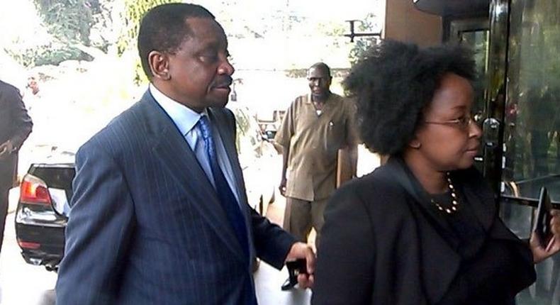 James Orengo (left) with his wife and personal lawyer Betty Murungi