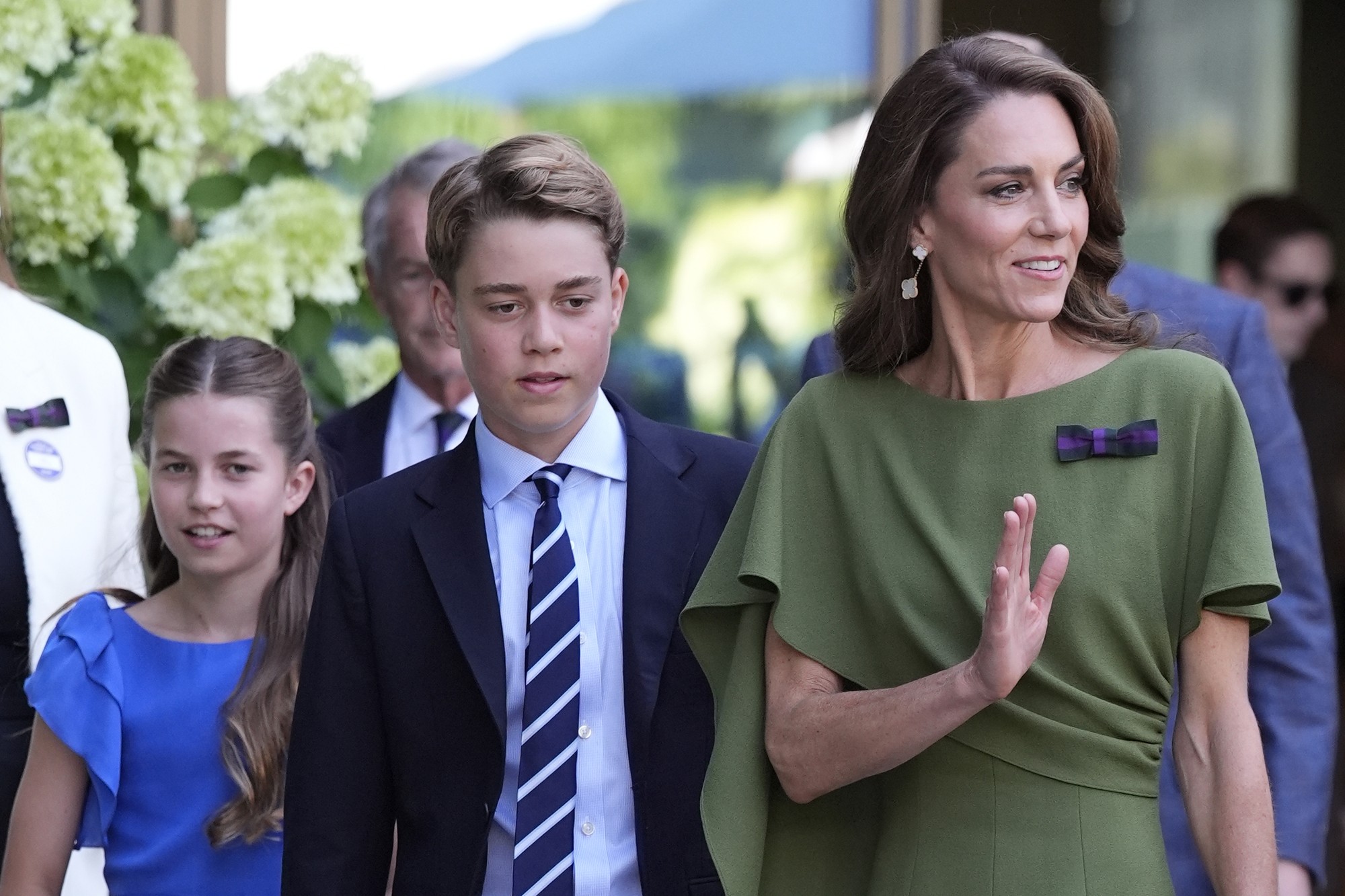 Princezná Kate s deťmi na Wimbledone.