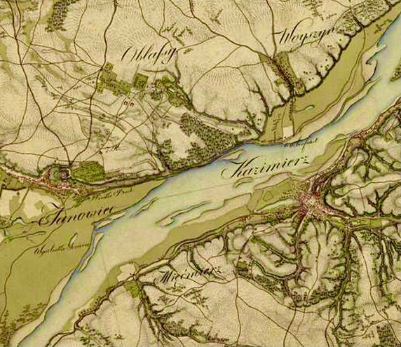 Janowiec i Kazimierz na tzw. mapie Heldensfelda (1801–1804)