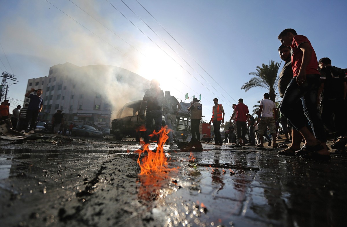 Gaza: autobus spalony na skutek izraelskiego ataku