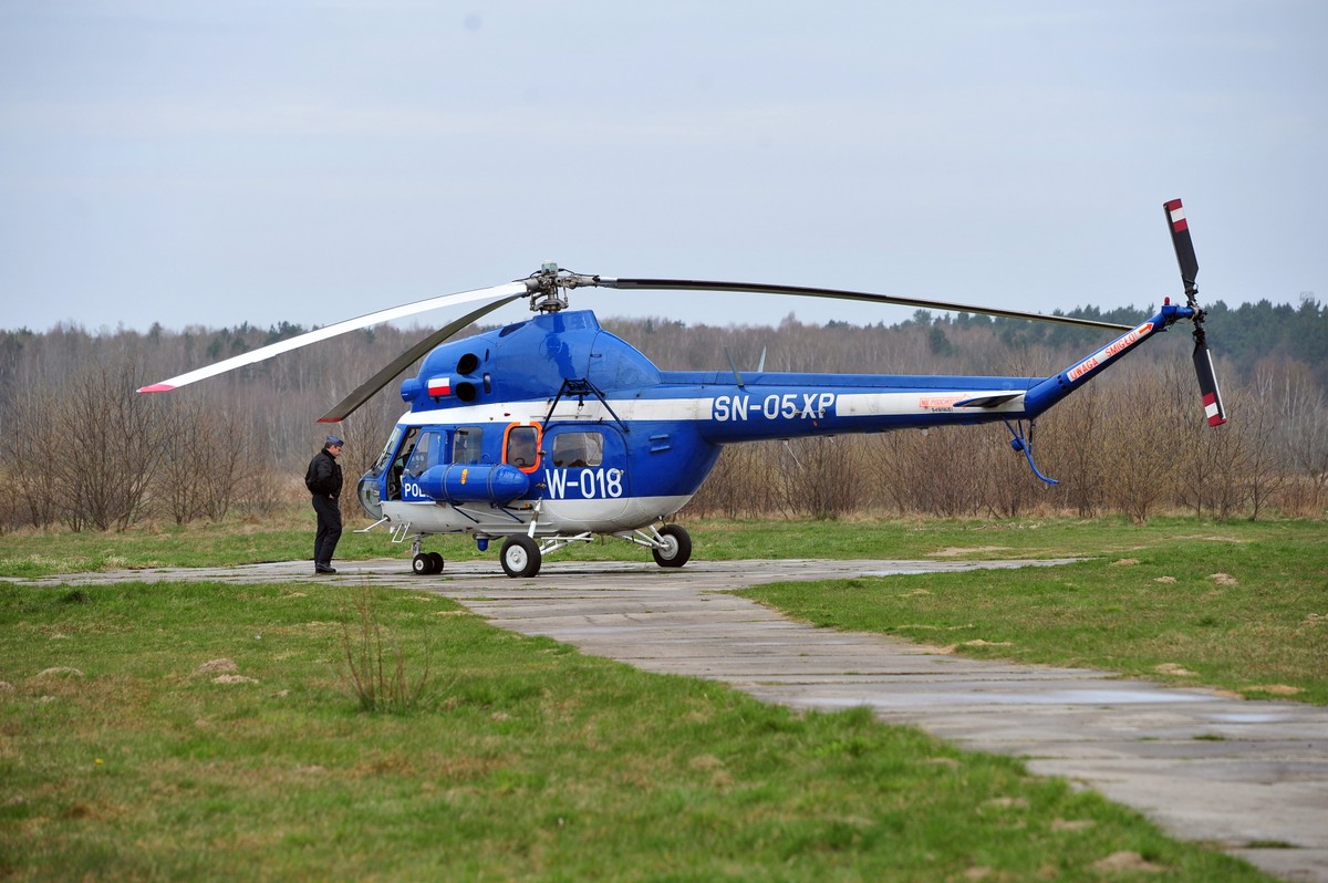 Śmigłowiec podczas akcji poszukiwawczej