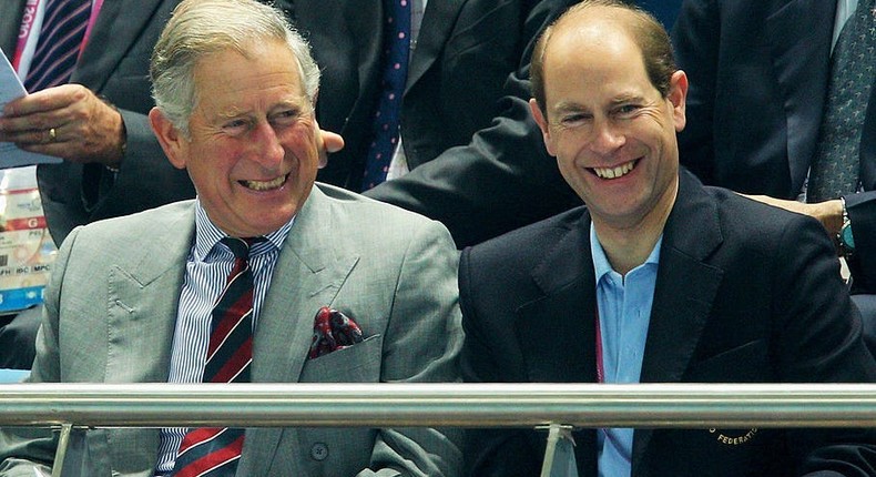 Prince Charles (now King Charles III) and his brother Prince Edward in 2010.Cameron Spencer/Getty Images