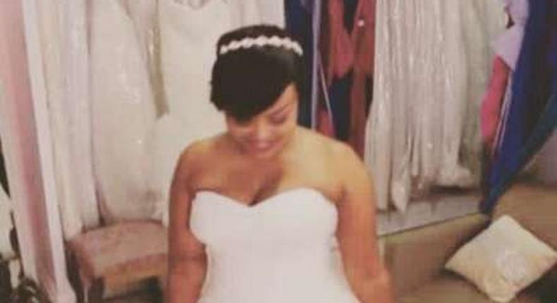 Nana Ama Mcbrown in a bridal shop