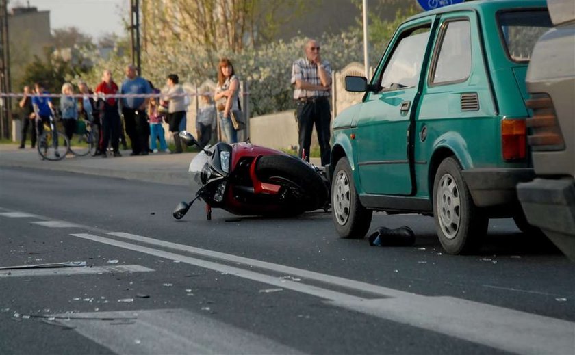 wypadek, motocykl, lubon smierc motocyklisty