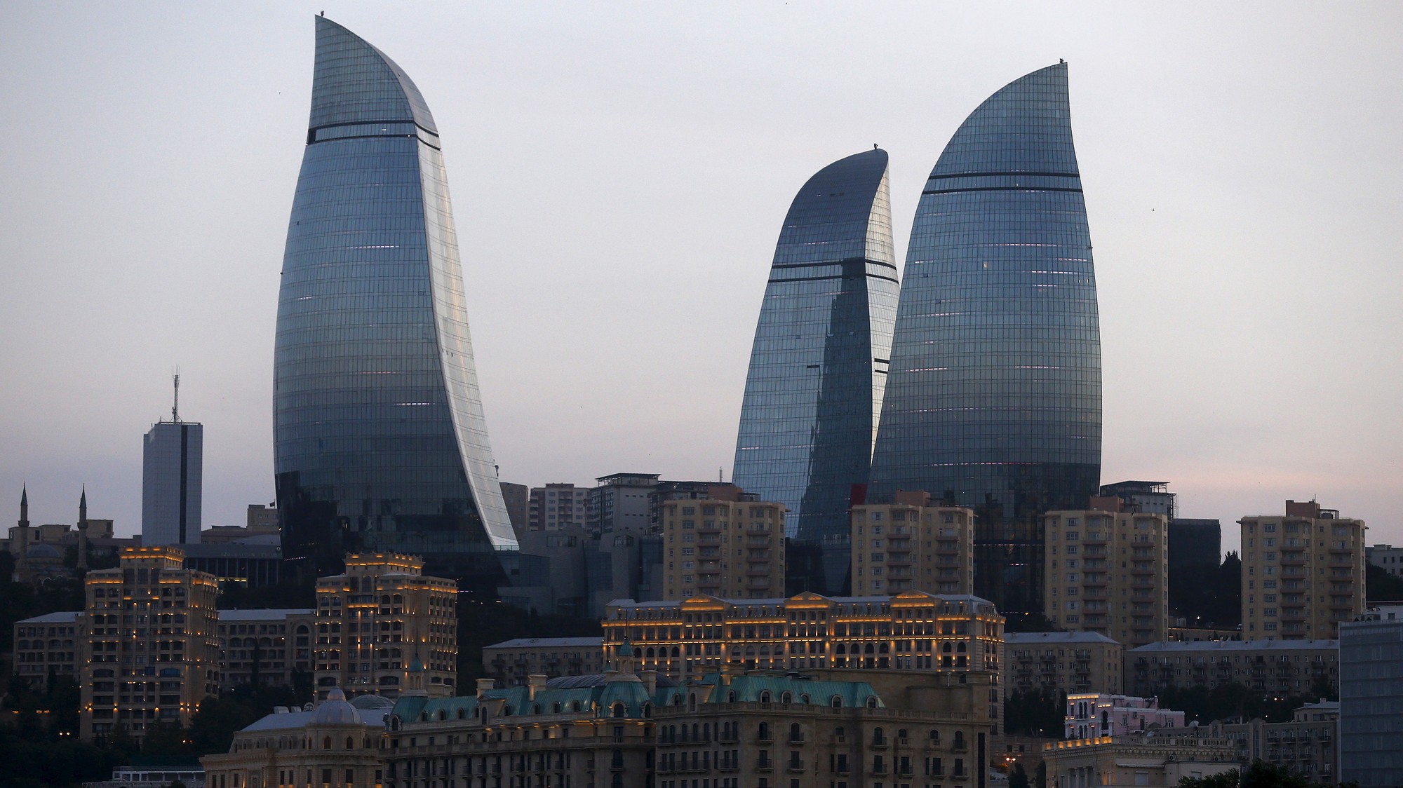 Baku, hlavné mesto Azerbajdžanu.