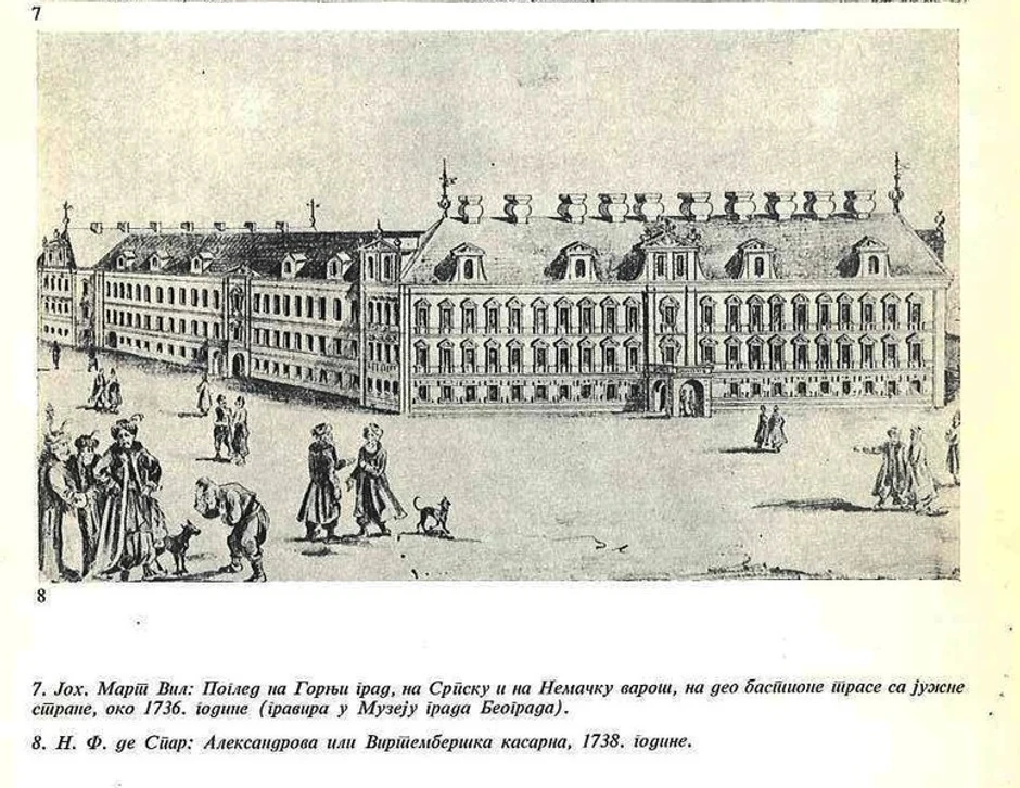 Izgled Virtemberške kasarne ili palate