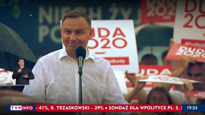 Kadr z programu "Wiadomości" TVP