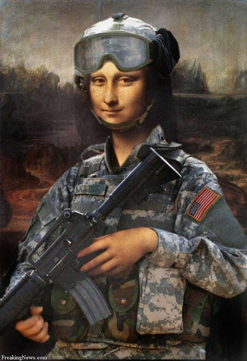 Mona Lisa pokazuje pupę