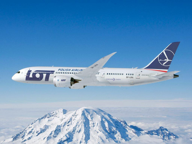 Wizualizacja Boeinga 787 w barawach Polskich Linii Lotniczych LOT
