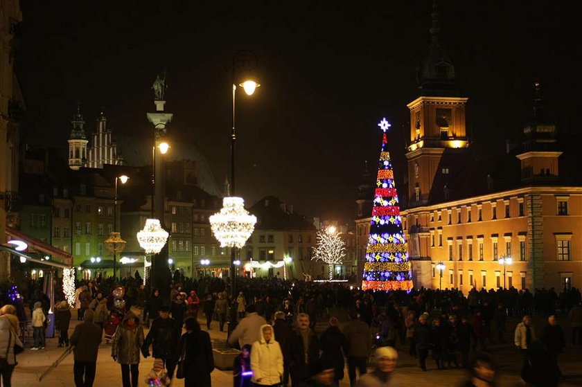 iluminacja, Warszawa, Krakowskie Przemieście, ozodby, święta