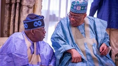 President Bola Tinubu when he visited the former head of state, Ibrahim Babangida. (PMNews)