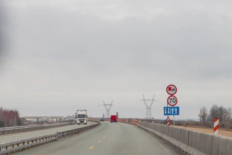 Ograniczenie do 70 km/h na budowanej autostradzie A1