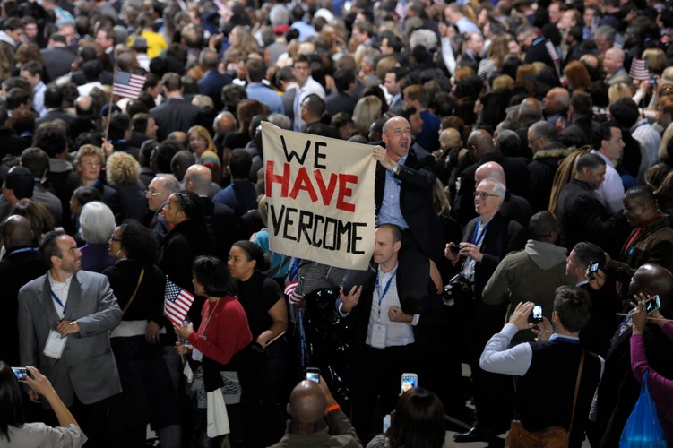 Radość zwolenników Baracka Obamy