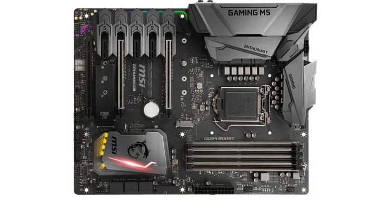 MSI Z370 Gaming M5 - jedna z nowszych i świetnie nadających się do OC płyt głównych.