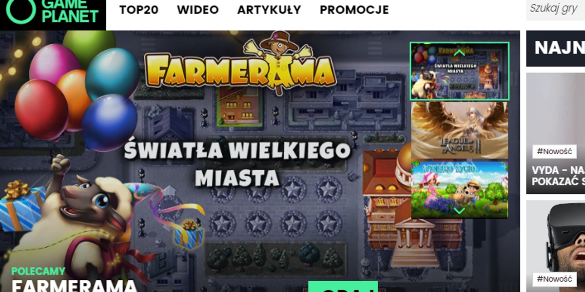 GamePlanet to nowy serwis gamingowy Onetu