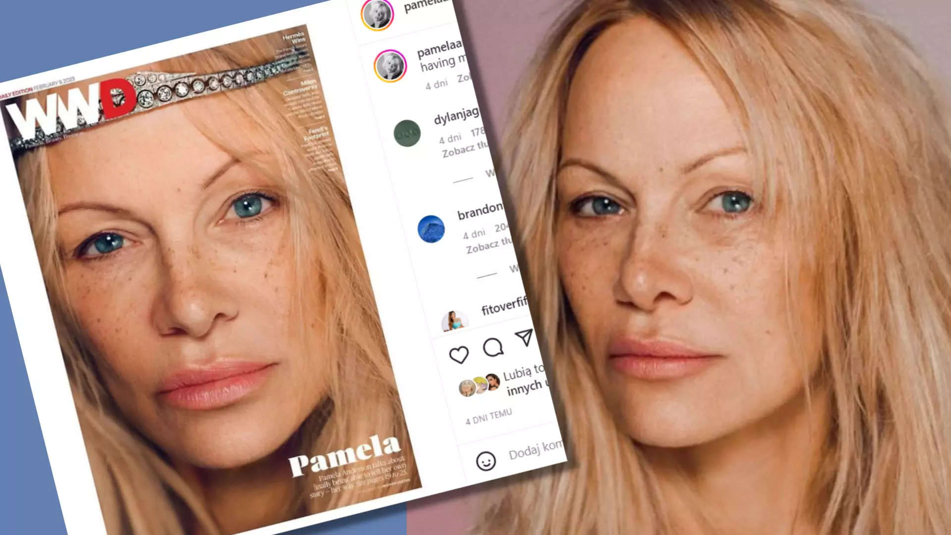 Pamela Anderson bez makijażu w intymnej sesji. "Fajnie jest się starzeć"