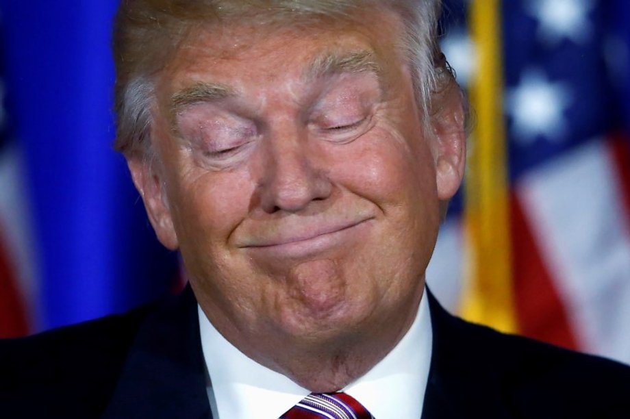 Republican U.S. presidential candidate Donald Trump speaks at a campaign event on the day several states held presidential primaries, including California, at the Trump National Golf Club Westchester in Briarcliff Manor