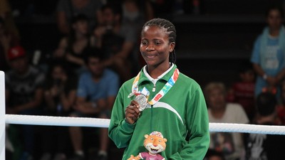 Adijat Gbadamosi, the first Nigerian female boxer to be crowned African Super Bantamweight Champion