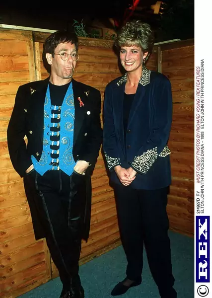 Elton John i księżna Diana, 1993 / East News