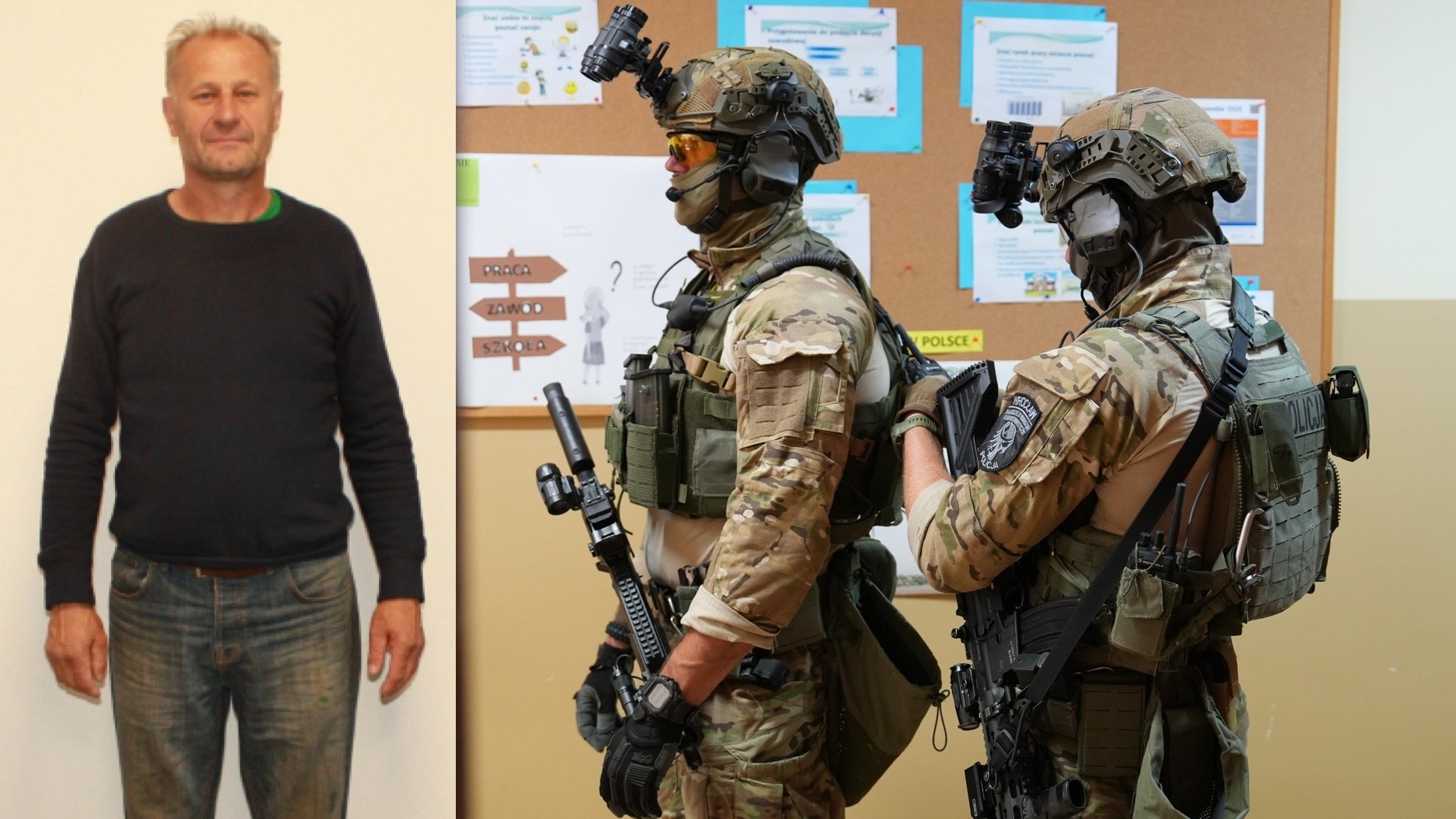 Hľadaný Tadeusz Duda a poľskí policajti, ktorí po ňom pátrajú