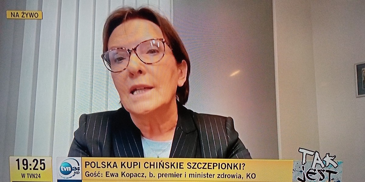 Jako lekarz nie stosowałabym chińskiej szczepionki. Ewa Kopacz obawia się ryzyka.