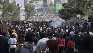 Anti Finance Bill 2024 protestors in Nairobi CBD