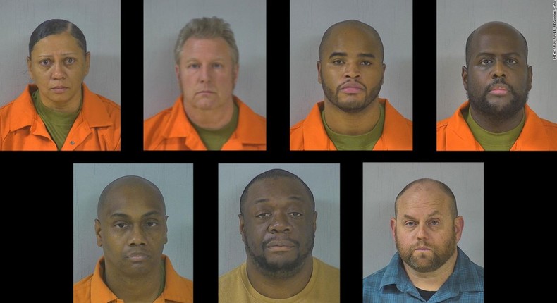 Clockwise from top left: Tabitha Renee Levere, Randy Joseph Boyer, Kaiyell Dajour Sanders, Dwayne Alan Bramble, Bradley Thomas Disse, Brandon Edwards Rodgers and Jermaine Lavar Branch.