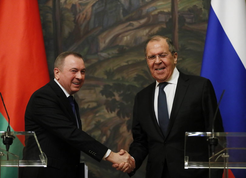 Ministrowie spraw zagranicznych Białorusi i Rosji: Uładzimir Makiej i Siergiej Ławrow.