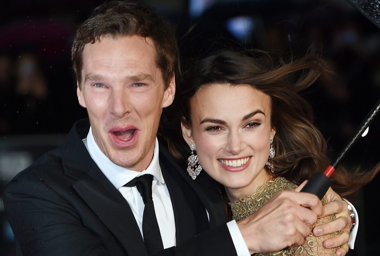 Keira Knightley i Benedict Cumberbatch na premierze 'The Imitation Game' w Londynie