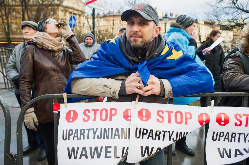 Protest pod Wawelem