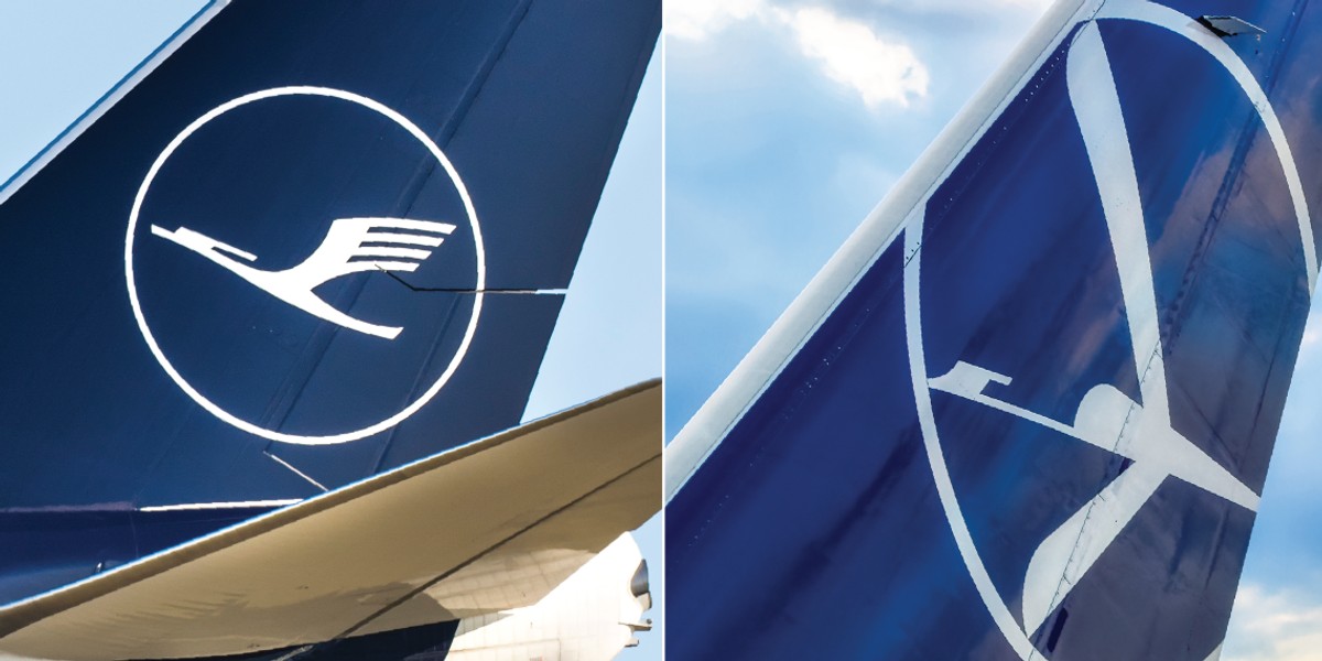 Lufthansa zrezygnowała z żółtego tła, na którym przez lata znajdował się jej żuraw. Według LOT, nowe logo jest zbyt podobne do stosowanego przez polskiego przewoźnika.