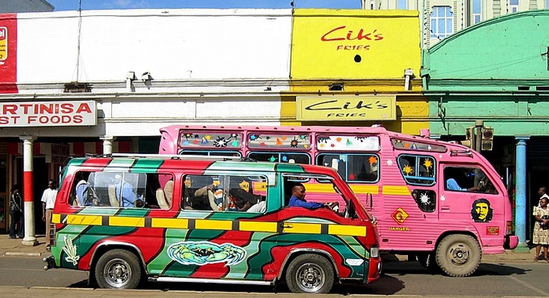 In Kenya, matatu (known as mathree in Sheng) or matatus are privately owned minibuses