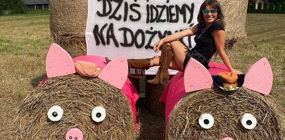 Edyta Herbuś szaleje na dożynkach! Co ona robiła na sianie?