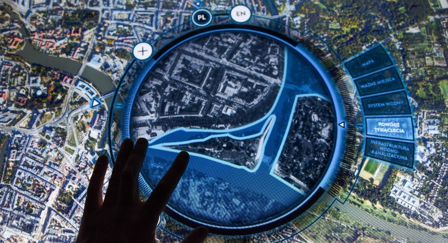 Interaktywna mapa Wrocławia powodzi tysiąclecia