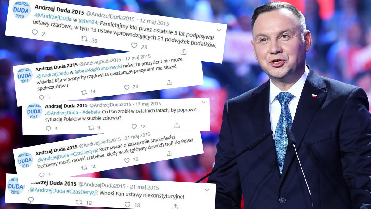 Wybory prezydenckie 2020. Z Twittera Andrzeja Dudy znikają wpisy sprzed pięciu lat